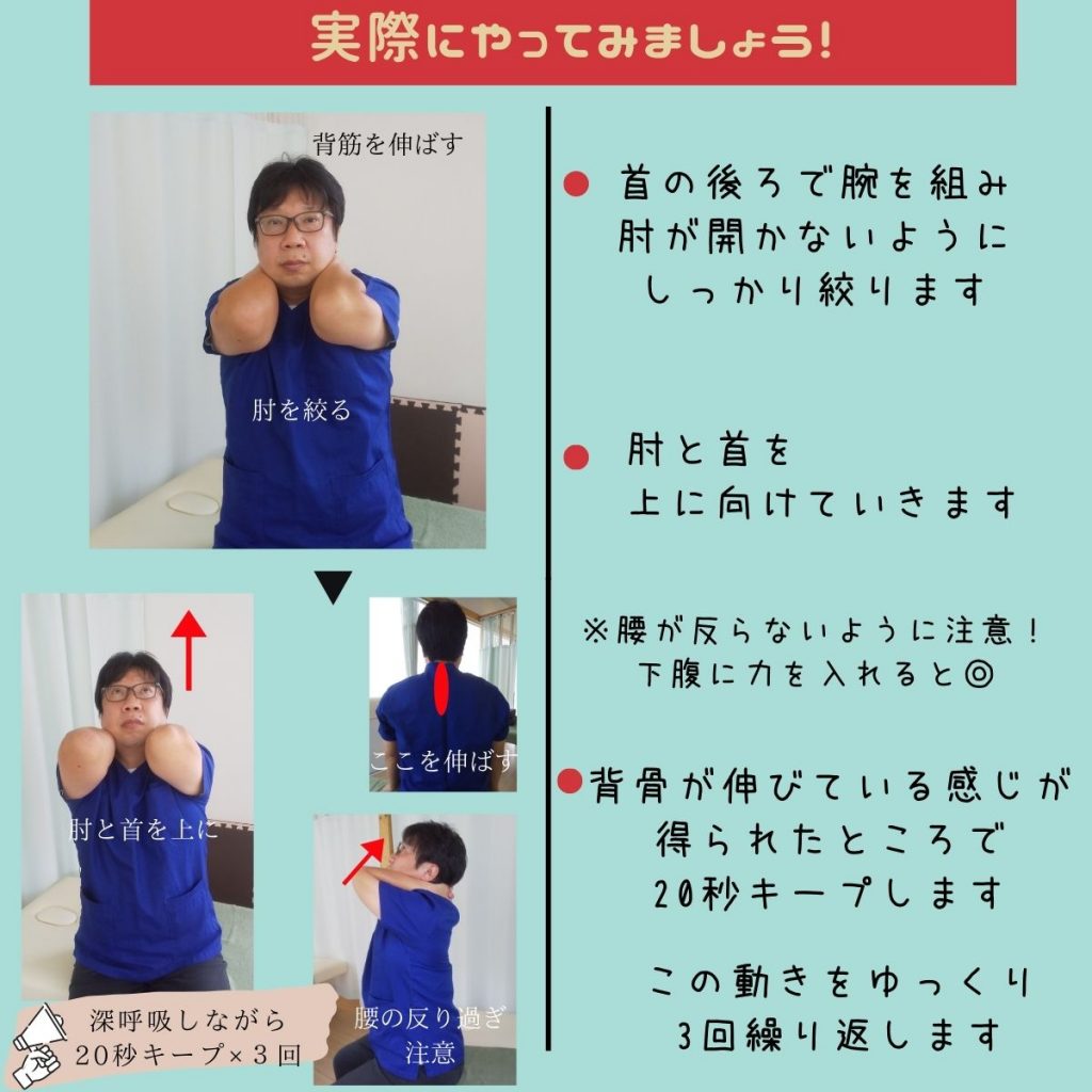猫背・巻き肩改善の第1歩。肩甲骨体操②